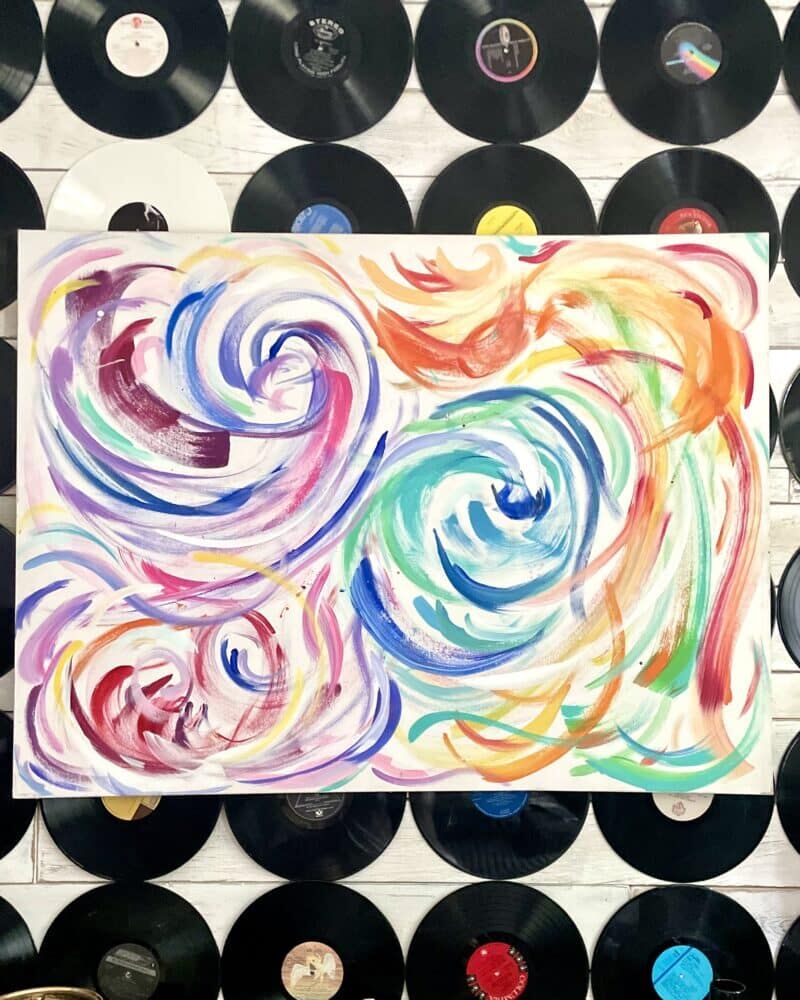 ACID Painting 24"x 36" ratchet gold art & design