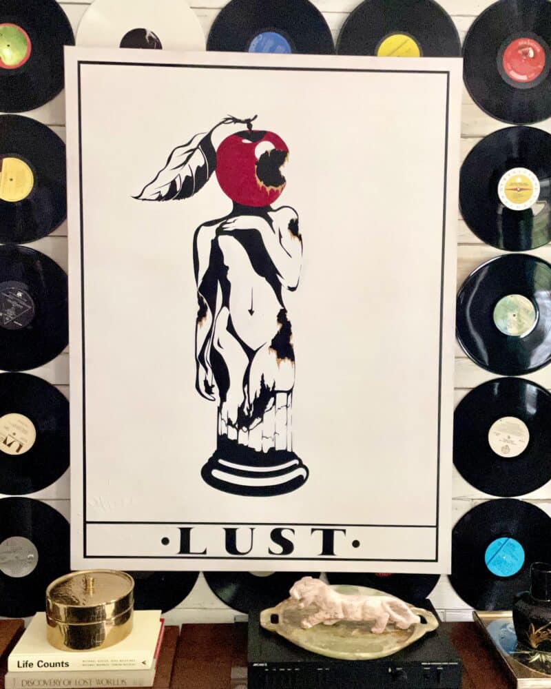 LUST BITTEN Painting ratchet gold art & design