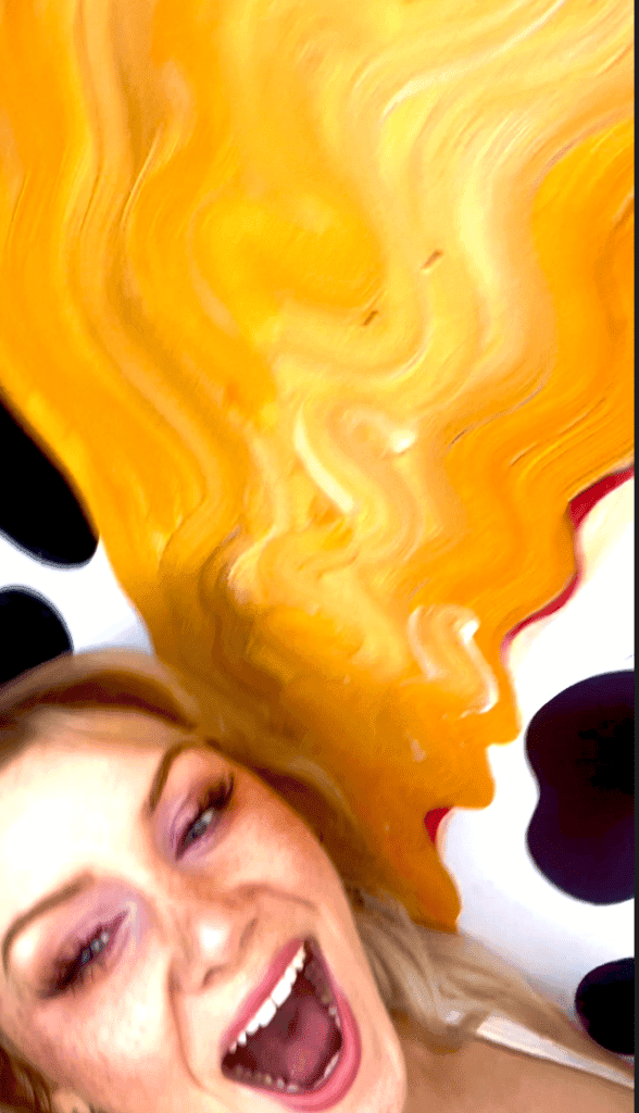 kaleigh gold ratchet excited about paint mural