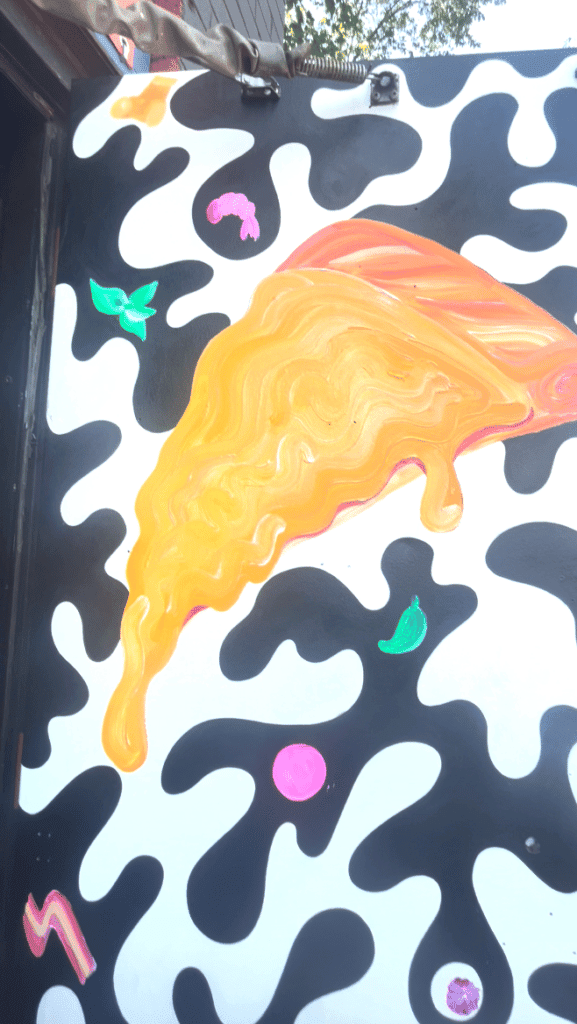 ratchet gold door mural cheese pizza