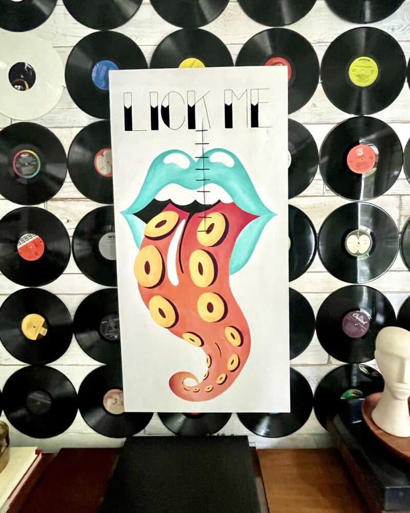 LICK ME Painting ratchet gold art & design