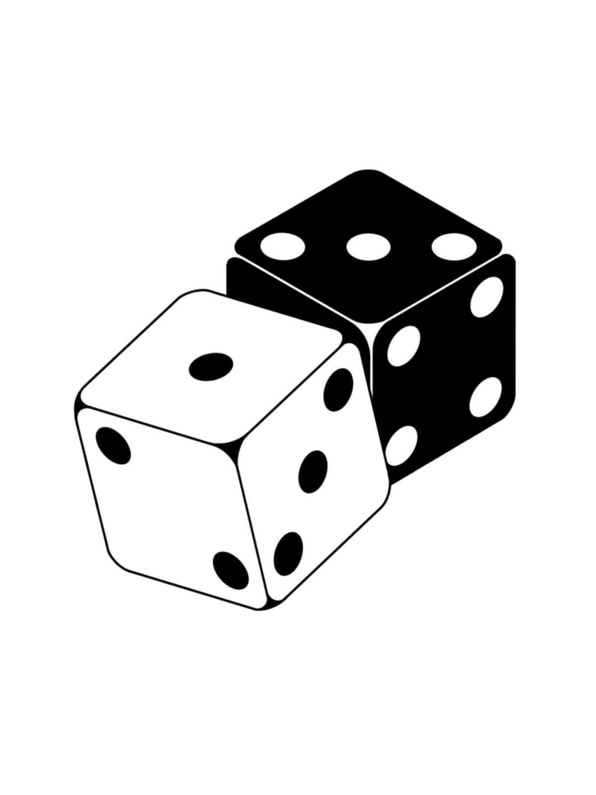 Ratchet Gold Art print dice spicy dicey black and white digital